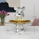 GobekUsa Graffiti Bear Figurine: Modern Home Decor Statue for Keys Storage Shelf