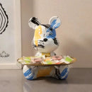 GobekUsa Graffiti Bear Figurine Statue Key Shelf Decor - Modern Table Sculpture