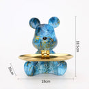 GobekUsa Graffiti Bear Figurine Statue Key Shelf Decor - Modern Table Sculpture
