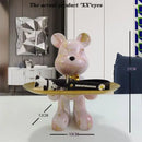 GobekUsa Graffiti Bear Statue Ornament for Modern Home Decor