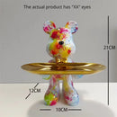 GobekUsa Graffiti Bear Statue Ornament for Modern Home Decor