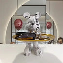GobekUsa Graffiti Bear Statue Ornament for Modern Home Decor