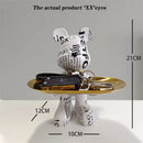 GobekUsa Graffiti Bear Statue Ornament for Modern Home Decor