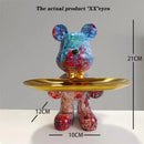 GobekUsa Graffiti Bear Statue Ornament for Modern Home Decor