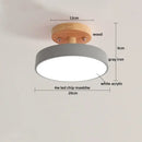 GobekUsa Acrylic Wood LED Ceiling Light – Nordic Indoor Lighting Fixture