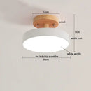 GobekUsa Acrylic Wood LED Ceiling Light – Nordic Indoor Lighting Fixture