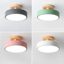 GobekUsa Acrylic Wood LED Ceiling Light – Nordic Indoor Lighting Fixture