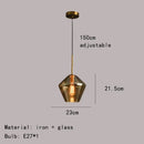 GobekUsa Gray Amber Glass Pendant Lamp for Home and Office Lighting