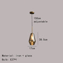 GobekUsa Gray Amber Glass Pendant Lamp for Home and Office Lighting