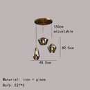 GobekUsa Gray Amber Glass Pendant Lamp for Home and Office Lighting