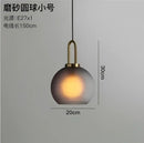 GobekUsa Glass Ball Pendant Light Fixture for Kitchen Dining Room Bedroom - Modern Hanging Lamp Luminaire Home Decor Lighting