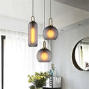 GobekUsa Glass Ball Pendant Light Fixture for Kitchen Dining Room Bedroom - Modern Hanging Lamp Luminaire Home Decor Lighting