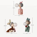 GobekUsa Bubble Girl Statue Ornament: Modern & Simple Night Light Décor for Home, Bedroom, Living Room