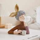 GobekUsa Bubble Girl Statue Ornament: Modern & Simple Night Light Décor for Home, Bedroom, Living Room