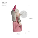 GobekUsa Bubble Girl Statue Ornament: Modern & Simple Night Light Décor for Home, Bedroom, Living Room