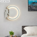 GobekUsa Contemporary Acrylic C-Shape Wall Sconce Light with Bird Design – LED Lamp in Warm/White Light