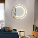 GobekUsa Contemporary Acrylic C-Shape Wall Sconce Light with Bird Design – LED Lamp in Warm/White Light
