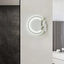 GobekUsa Contemporary Acrylic C-Shape Wall Sconce Light with Bird Design – LED Lamp in Warm/White Light