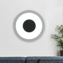 GobekUsa Modern LED Circle Sconce: White & Black Wall Mounted Lamp for Living Room