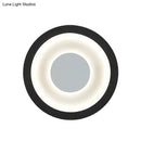 GobekUsa Modern LED Circle Sconce: White & Black Wall Mounted Lamp for Living Room