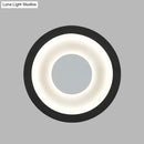 GobekUsa Modern LED Circle Sconce: White & Black Wall Mounted Lamp for Living Room