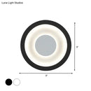 GobekUsa Modern LED Circle Sconce: White & Black Wall Mounted Lamp for Living Room