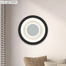GobekUsa Modern LED Circle Sconce: White & Black Wall Mounted Lamp for Living Room