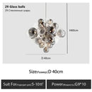 GobekUsa Bubble Glass Ceiling Chandelier Pendant for Living Room Bedroom