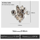 GobekUsa Bubble Glass Ceiling Chandelier Pendant for Living Room Bedroom