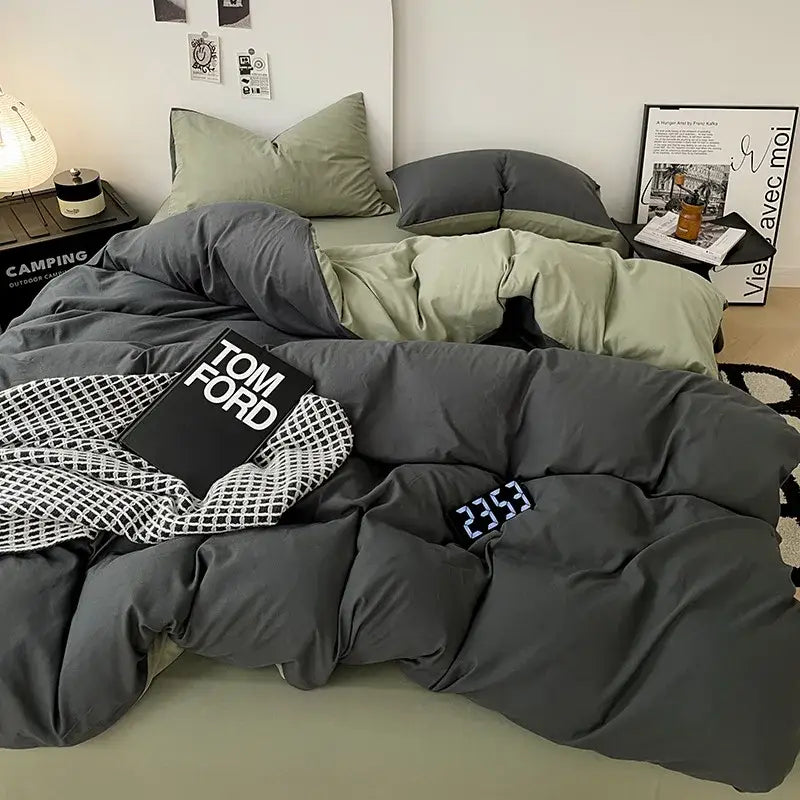 GobekUsa Cotton Bed Sets Comforter Cover Set with Corner Ties, photo 23 of 23