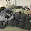 GobekUsa Cotton Bed Sets Comforter Cover Set with Corner Ties