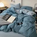 GobekUsa Cotton Bed Sets Comforter Cover Set with Corner Ties