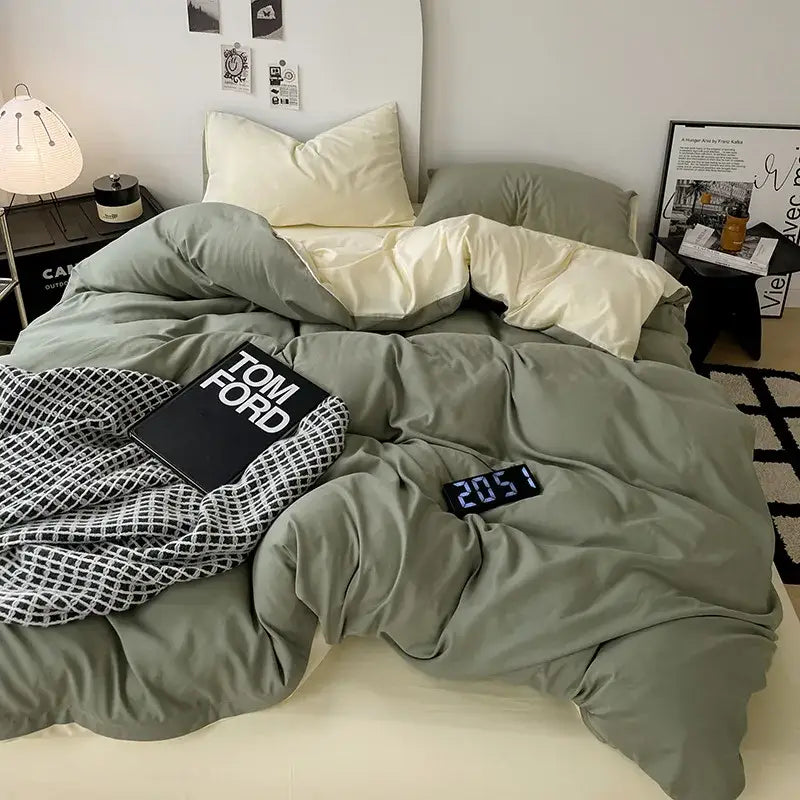 GobekUsa Cotton Bed Sets Comforter Cover Set with Corner Ties, photo 19 of 23