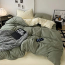 GobekUsa Cotton Bed Sets Comforter Cover Set with Corner Ties
