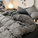 GobekUsa Cotton Bed Sets Comforter Cover Set with Corner Ties