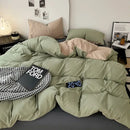 GobekUsa Cotton Bed Sets Comforter Cover Set with Corner Ties