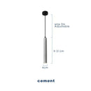 GobekUsa Concrete Tube Pendant Light Chandelier