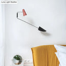 GobekUsa Macaron Wall Sconce: Cone and Duckbill Design | 1-Light Living Room Mount Light with Black Rod