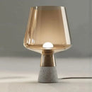 GobekUsa Leimu Amber Glass Table Lamp: Modern Nordic Design for Bedroom Living Room Decor