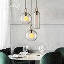 GobekUsa Glass Ball Pendant Lights for Living Room, Dining Room, Bar - Luxury Industrial Style