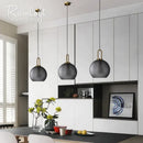 GobekUsa Glass Ball Pendant Lights for Living Room, Dining Room, Bar - Luxury Industrial Style