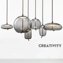 GobekUsa Glass Chandelier Knot Pendant Lamp for Bedroom Kitchen Dining Room