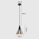 GobekUsa Gray Glass Pendant Light for Bar Stair Dining Room E27 Edison Lamp Lighting