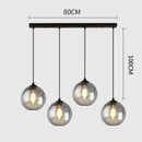 GobekUsa Gray Glass Pendant Light for Bar Stair Dining Room E27 Edison Lamp Lighting