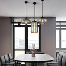 GobekUsa Gray Glass Pendant Light for Bar Stair Dining Room E27 Edison Lamp Lighting