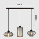 GobekUsa Gray Glass Pendant Light for Bar Stair Dining Room E27 Edison Lamp Lighting