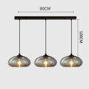 GobekUsa Gray Glass Pendant Light for Bar Stair Dining Room E27 Edison Lamp Lighting