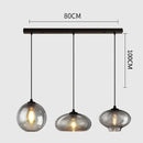 GobekUsa Gray Glass Pendant Light for Bar Stair Dining Room E27 Edison Lamp Lighting