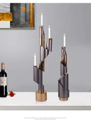 GobekUsa Geometric Helical Pipe Candle Holder for Home Decor and Centerpieces
