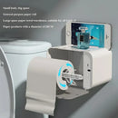 Modern gray induction toilet paper holder bathroom shelf by Decorbites